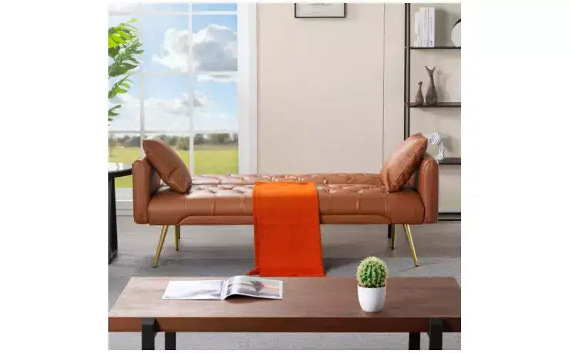 Modern Button Tufted Convertible Sleeper Sofa Bed with Adjustable Back,Upholstered Futon Sofa Couch for Living Room,Apartment