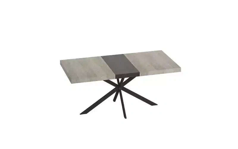 Storage Box Dining Table for 4-6,Expandable Kitchen Table with Cross Iron Foot Base & Relief Plate,Wooden Table for Office,Living Room