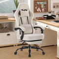 Ergonomic Office Chair with Padding Armrest, Gaming Chair with Lumbar Support, Swivel Rolling Chair with Wheels for Home, Office