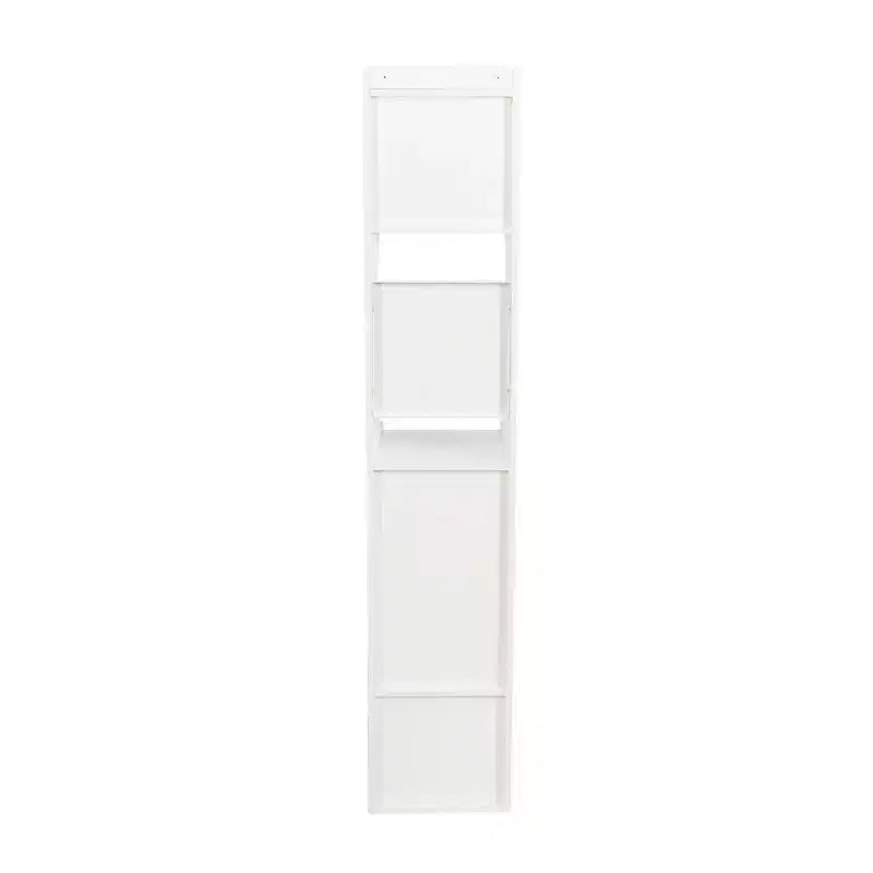 71 Tall Narrow Storage Cabinet - White Particle Board+MDF, 1 Door & 2 Drawers, Kitchen Use