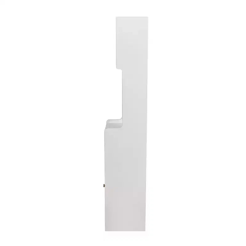 71 Tall Narrow Storage Cabinet - White Particle Board+MDF, 1 Door & 2 Drawers, Kitchen Use