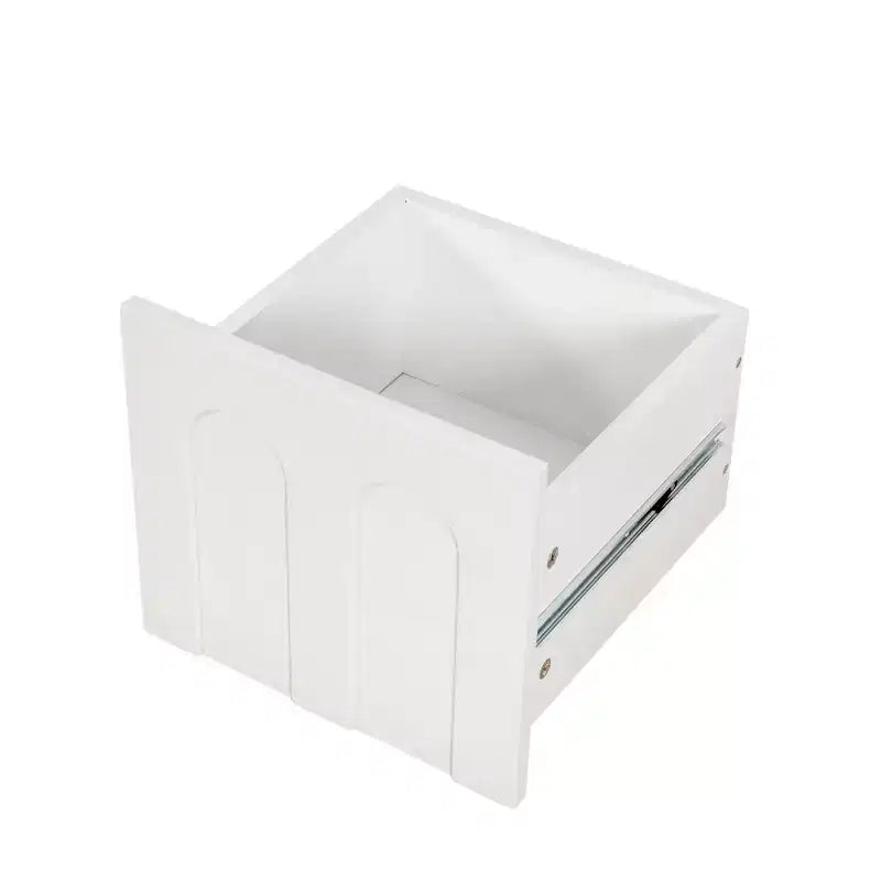 71 Tall Narrow Storage Cabinet - White Particle Board+MDF, 1 Door & 2 Drawers, Kitchen Use