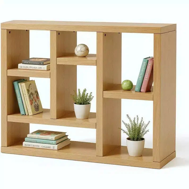 Open Shelf Bookcase, 7-Cube Freestanding Display Storage Cabinet, for Entryway, Living Room