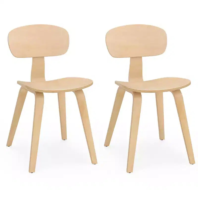Modern Dining Chair w/Wide Seat & Curved Backrest Adjustable Foot Pads