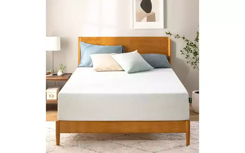 12 Inch Queen Green Tea Memory Foam Mattress, Medium Firm Feel, Zoned Pressure Relief, Certified Safe Foams & Fabric, Mattress in A Box