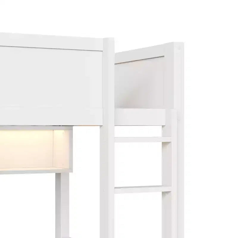 Full XL over Full XL Bunk Bed with Storage Cabinets and 2 Drawers