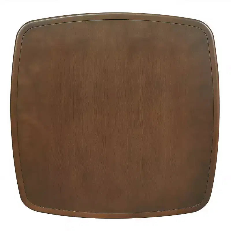 Mid-Century Modern Square Wooden Dining Table with Storage Shelf, Solid Wood Legs Small Dining Room Table or Coffee Table