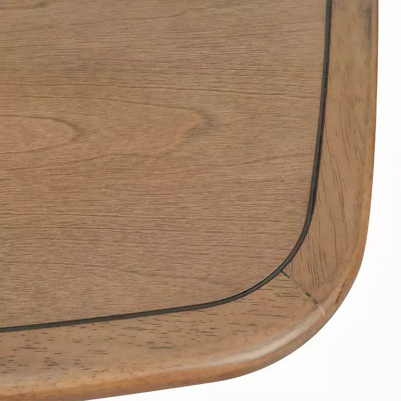 Mid-Century Modern Square Wooden Dining Table with Storage Shelf, Solid Wood Legs Small Dining Room Table or Coffee Table