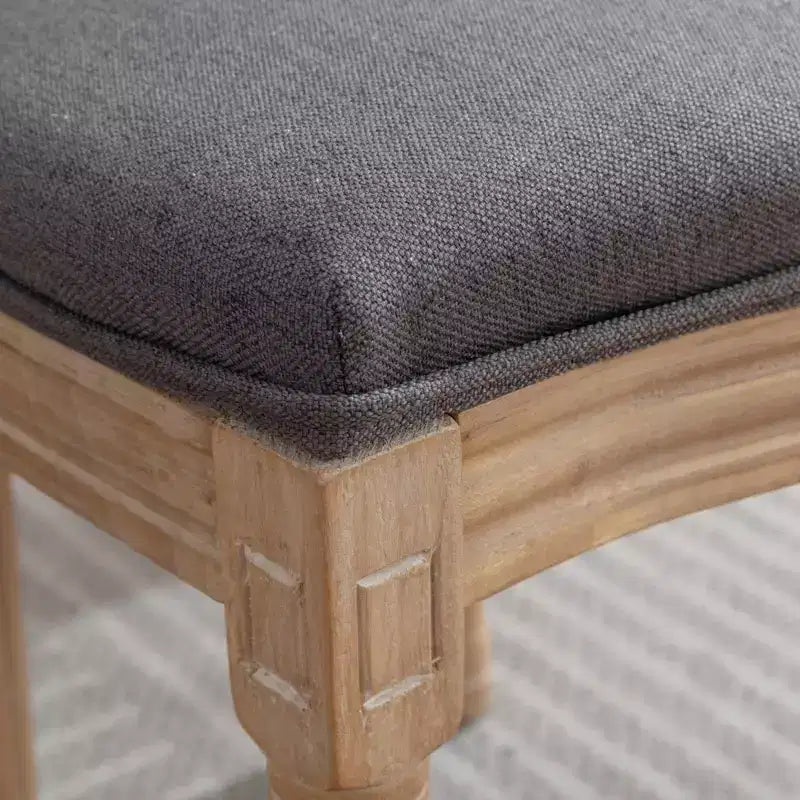 Upholstered Round Back Dining Chairs with Solid Wood Frame
