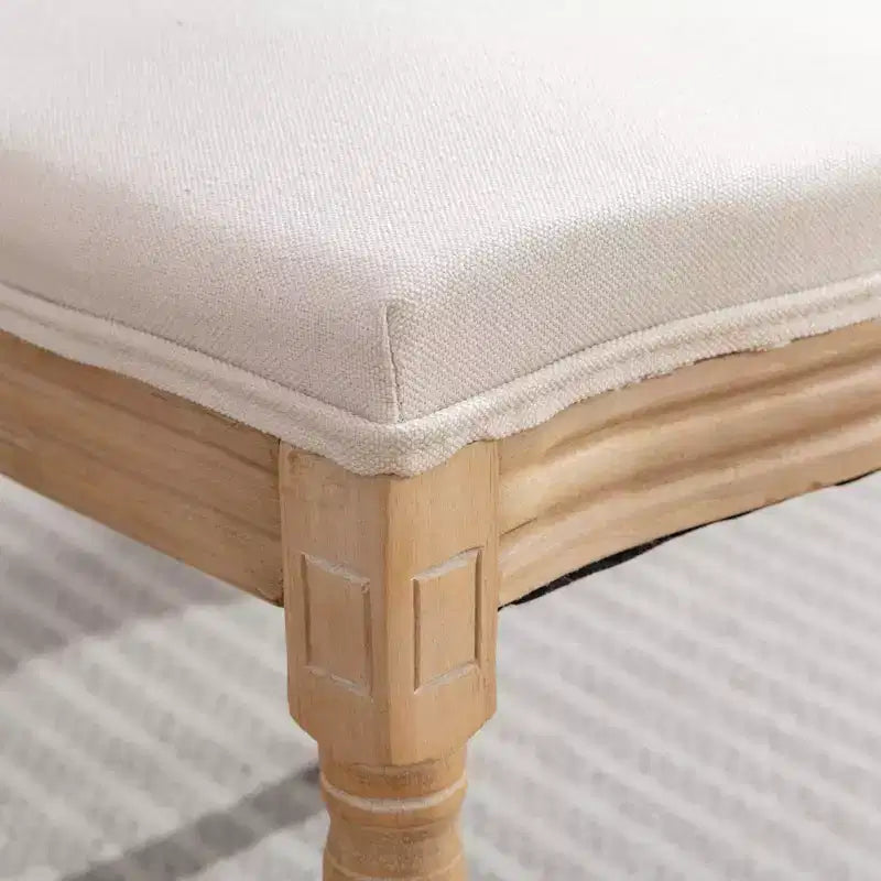 Upholstered Round Back Dining Chairs with Solid Wood Frame
