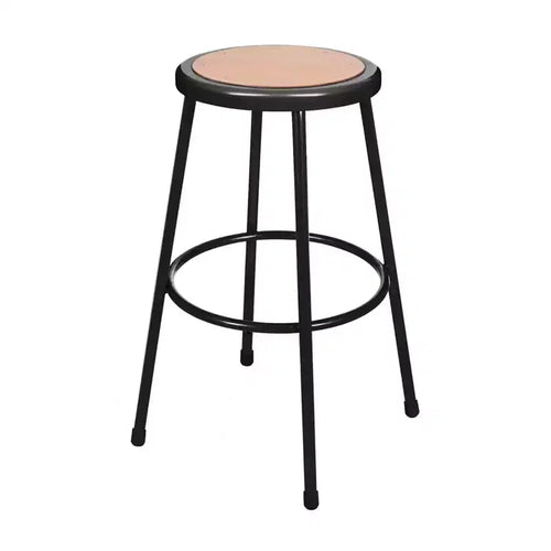 30" Heavy Duty Steel Barstools Black - : No Assembly, Masonite Seat, 300lb Capacity