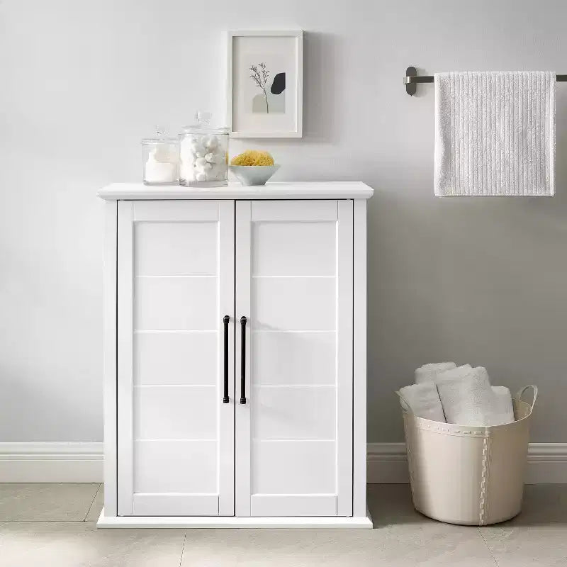 Bartlett Stackable Storage Pantry White - : Coastal Style, 3 Adjustable Shelves, MDF Wood Veneer, Anti-Tip Hardware