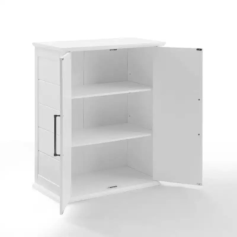 Bartlett Stackable Storage Pantry White - : Coastal Style, 3 Adjustable Shelves, MDF Wood Veneer, Anti-Tip Hardware