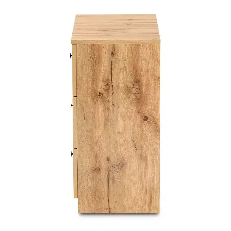 Decon Wood 3 Drawer Storage Chest Oak Brown -: Elegant Universal Storage Solution