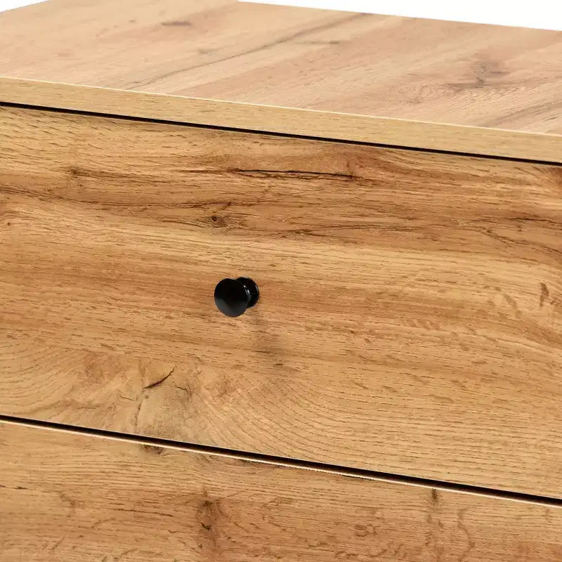 Decon Wood 3 Drawer Storage Chest Oak Brown -: Elegant Universal Storage Solution