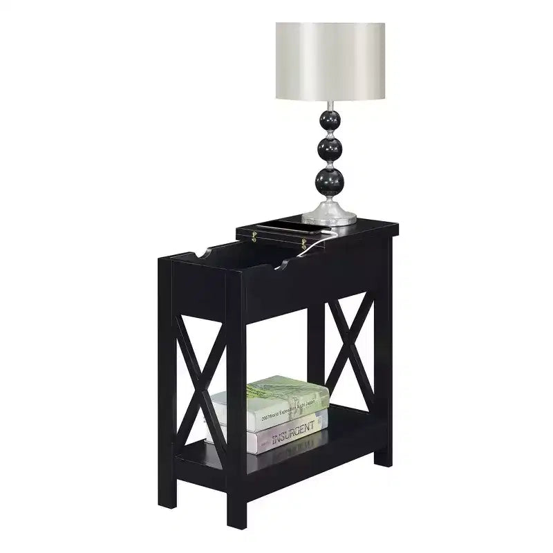Oxford Flip Top End Table with Charging Station