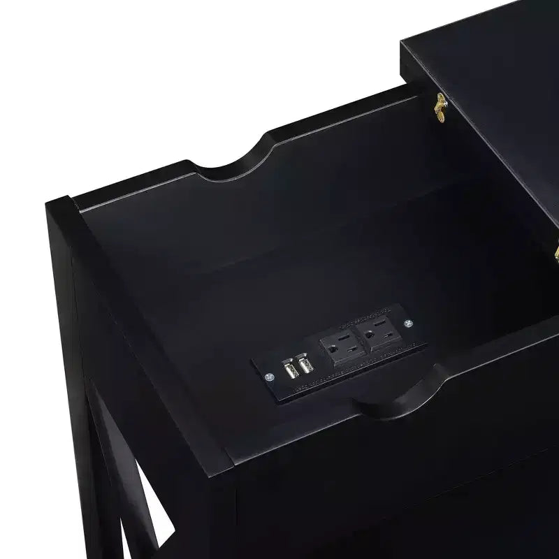 Oxford Flip Top End Table with Charging Station