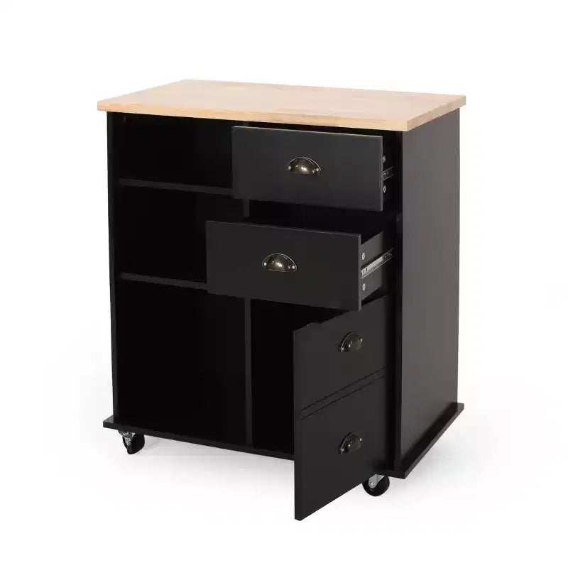 Provence Contemporary Kitchen Cart with Wheels