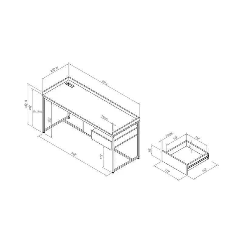 Newtonmore Writing Desk Matte