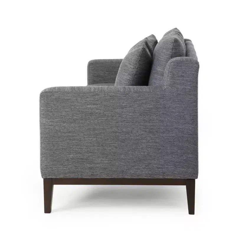 Elliston Contemporary Fabric 3 Seater Sofa with Accent Pillows