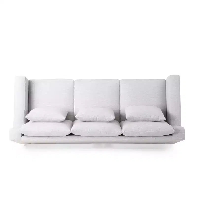 Elliston Contemporary Fabric 3 Seater Sofa with Accent Pillows