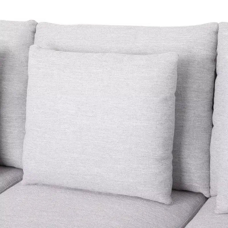 Elliston Contemporary Fabric 3 Seater Sofa with Accent Pillows