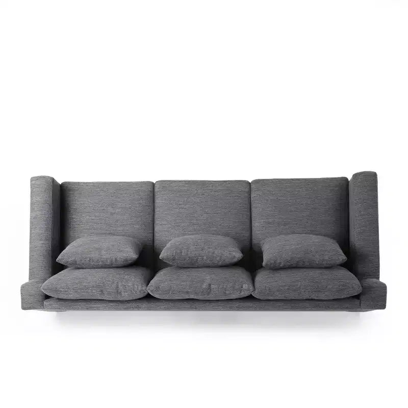 Elliston Contemporary Fabric 3 Seater Sofa with Accent Pillows