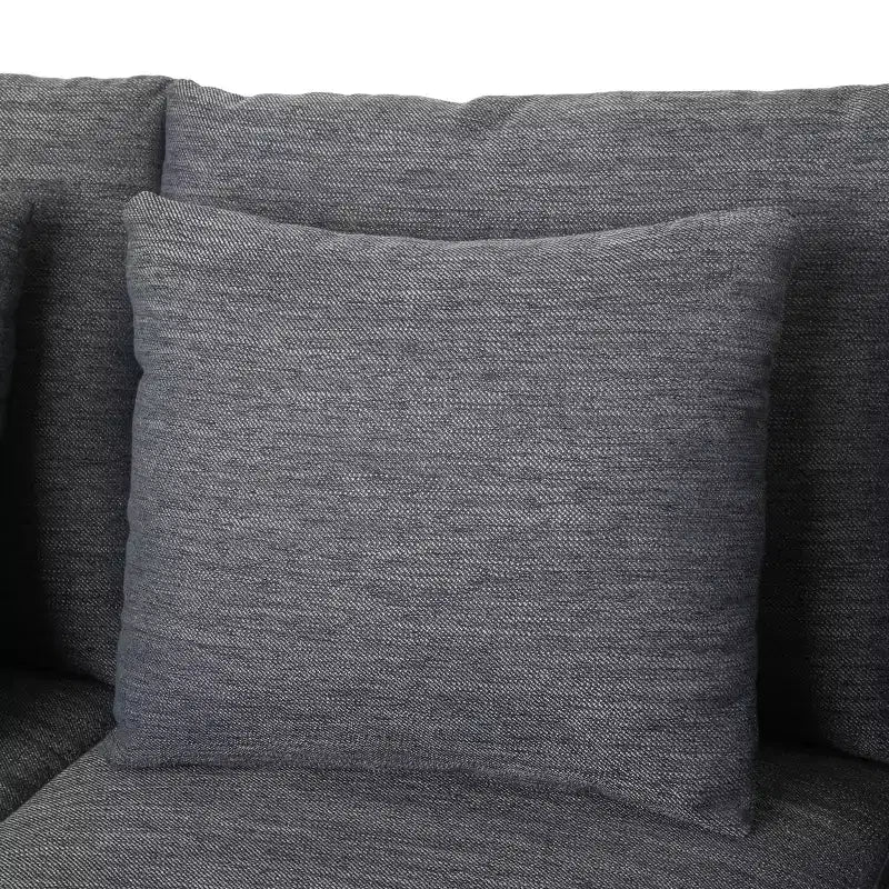 Elliston Contemporary Fabric 3 Seater Sofa with Accent Pillows