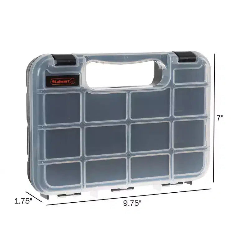 Portable Storage Case With Locks and 14 Compartments